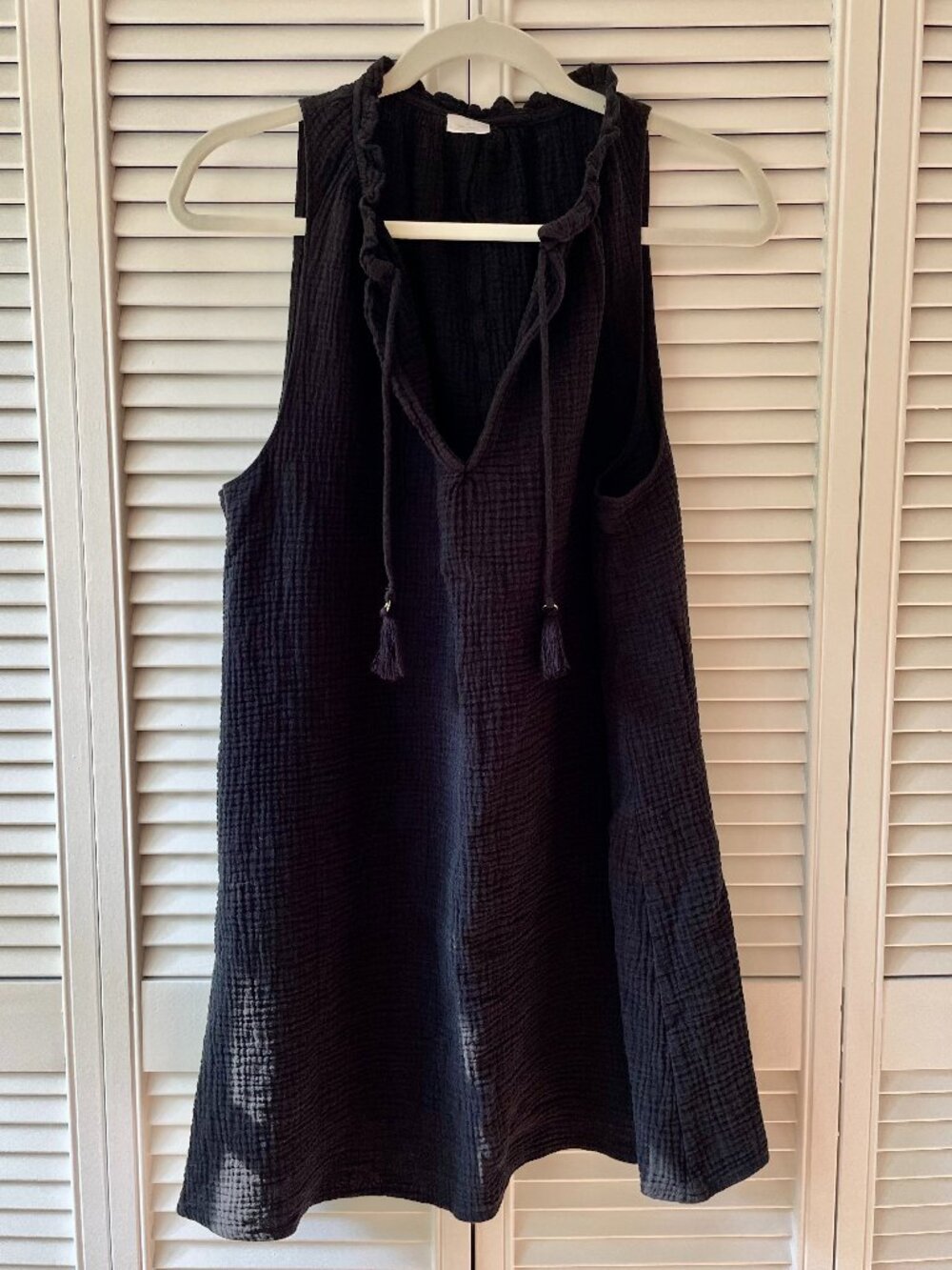 Black beach cover up size XL